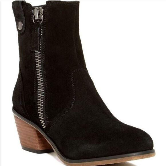 Steve Madden Black Suede Leather Windey Boots 9.5 - Picture 11 of 11